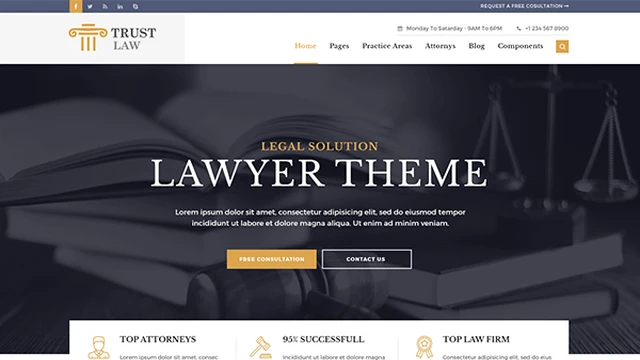 Law Firm website theme screenshot