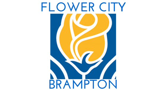 Brampton the flower city in Ontario Canada logo image